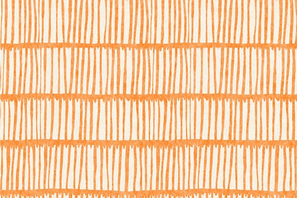 Crochet Printed Wallpaper in Apricot, featuring a warm blend of orange and white with a subtle linear pattern, adding a soft, inviting touch to any interior.