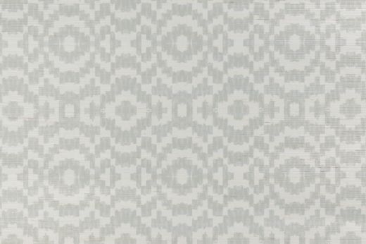 Echo Raffia Wallpaper in Pearl, offering a subtle grey geometric design on woven raffia, perfect for adding understated elegance and texture.