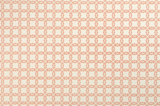 Marima Printed Wallpaper in soft apricot tones, featuring geometric circles and organic motifs for a warm, dynamic aesthetic.