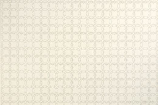 Marima Printed Wallpaper in soft pearl tones, combining geometric circles and organic motifs for an elegant, understated aesthetic.