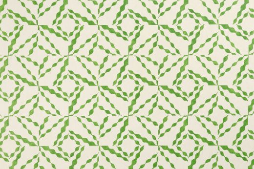 Grass: Geometric Puzzle wallpaper in grass green with white wiggle lines forming diamond shapes.
