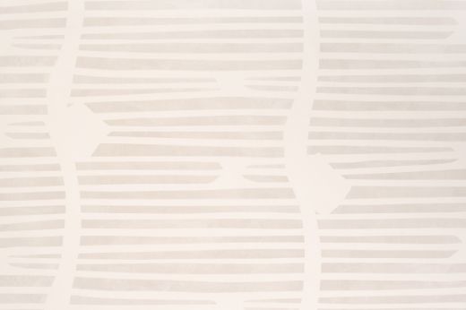 Shore Lines Wallpaper in Pearl presents gentle grey and ivory bands, creating a serene, tonal stripe pattern with a modern, abstract edge.