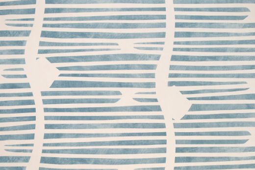 Shore Lines Wallpaper in Cobalt offers bold blue stripes with deep painterly texture, inspired by coastal seascapes and striking natural contrasts.