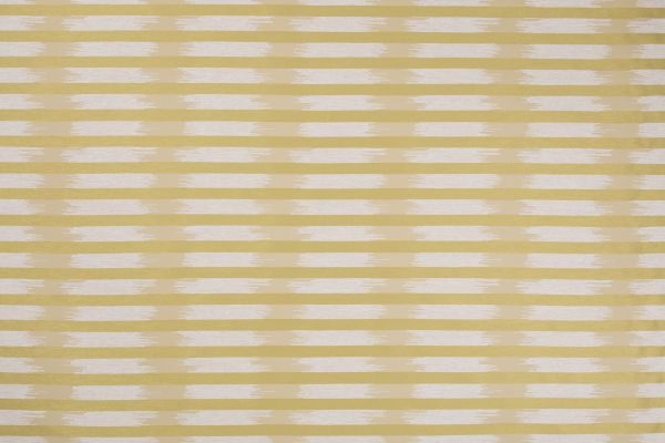 Capri Outdoor Woven Fabric in D’oro – golden-toned geometric stripe fabric for outdoor cushions and upholstery