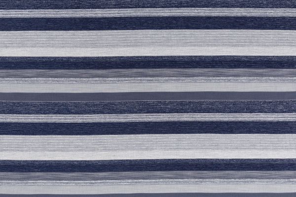 Maya Perennials® Performance Fabric in Azzurro, showcasing sea-toned stripes with a textured finish, ideal for high-traffic, design-led spaces.