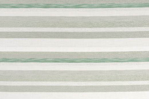 Maya Perennials® Performance Fabric in Verde, featuring wide green and neutral stripes in a durable weave for indoor and outdoor upholstery projects.
