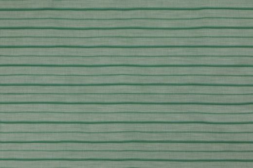 A subtle yet vibrant horizontal stripe woven fabric in verde, offering soft green shades ideal for natural, serene settings in both outdoor and contract environments.