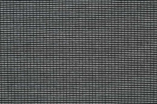 An outdoor, performance woven stripe in white and charcoal colours.