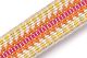 Railroad Border Trim in Orange – embroidered stripes in orange, pink, and yellow - inspired by railway lines.