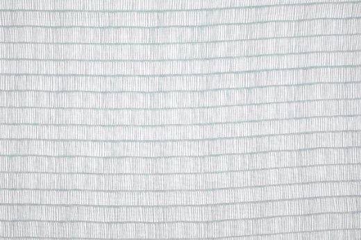 Crochet Printed Linen Fabric in Pale Blue, a light blue and white mix with a Scandi-style linear pattern, ideal for relaxed and airy interiors.