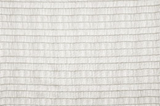 Crochet Printed Linen Fabric in Smoke, a soft grey and white combination with a linear pattern for modern, understated elegance.