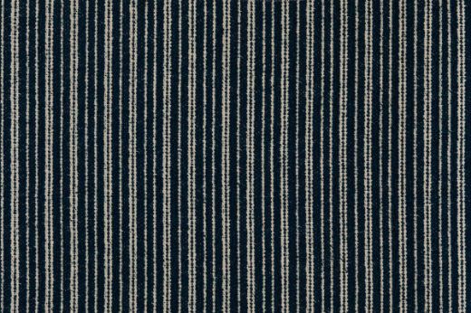 Divide Woven Fabric in Sea Blue, featuring cool blue and beige stripes in a tactile woven finish, bringing a calm, coastal-inspired feel to spaces.
