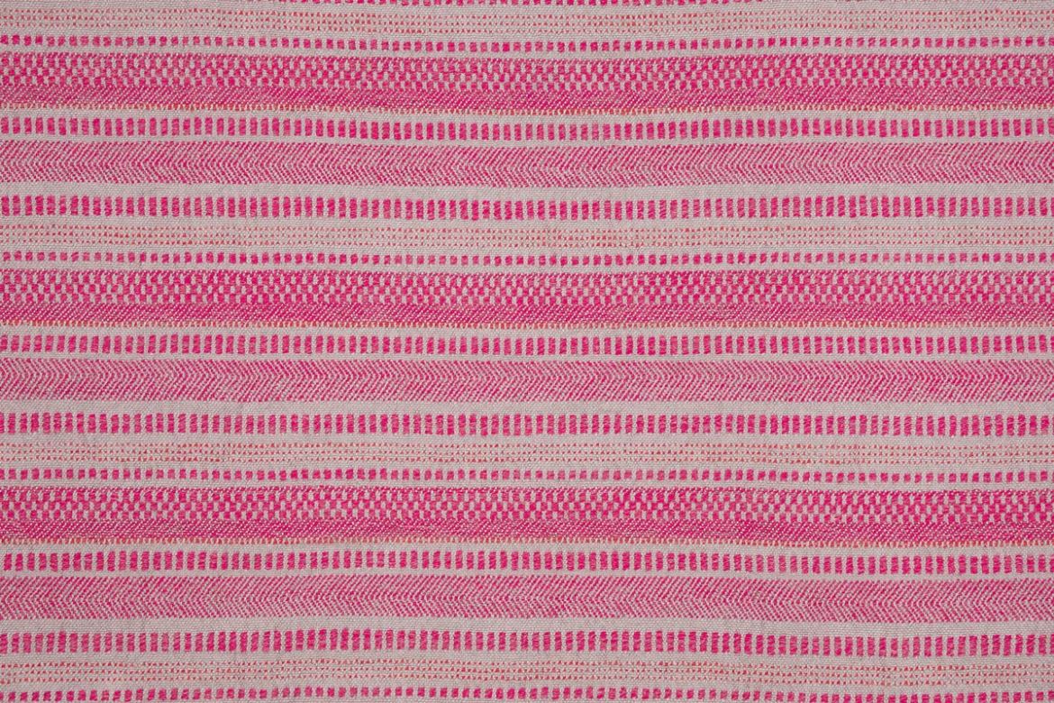 Go With the Flow fabric in Hot Pink, featuring dynamic stripes with a bold, vibrant color contrast and textured details.