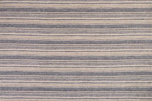Go With the Flow fabric in Navy, showcasing a classic navy hue with geometric stripes and contrasting textures for a refined finish.