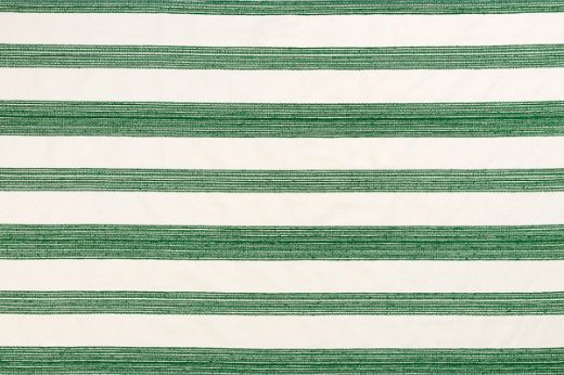 Nomad Woven Fabric in Green – a textured wide-stripe weave in layered green and neutral tones, perfect for refined upholstery.