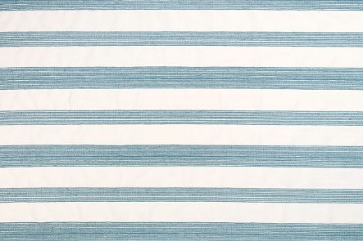 Nomad Woven Fabric in Denim – a fresh blue-toned stripe pattern blending denim and natural shades for laid-back sophistication.