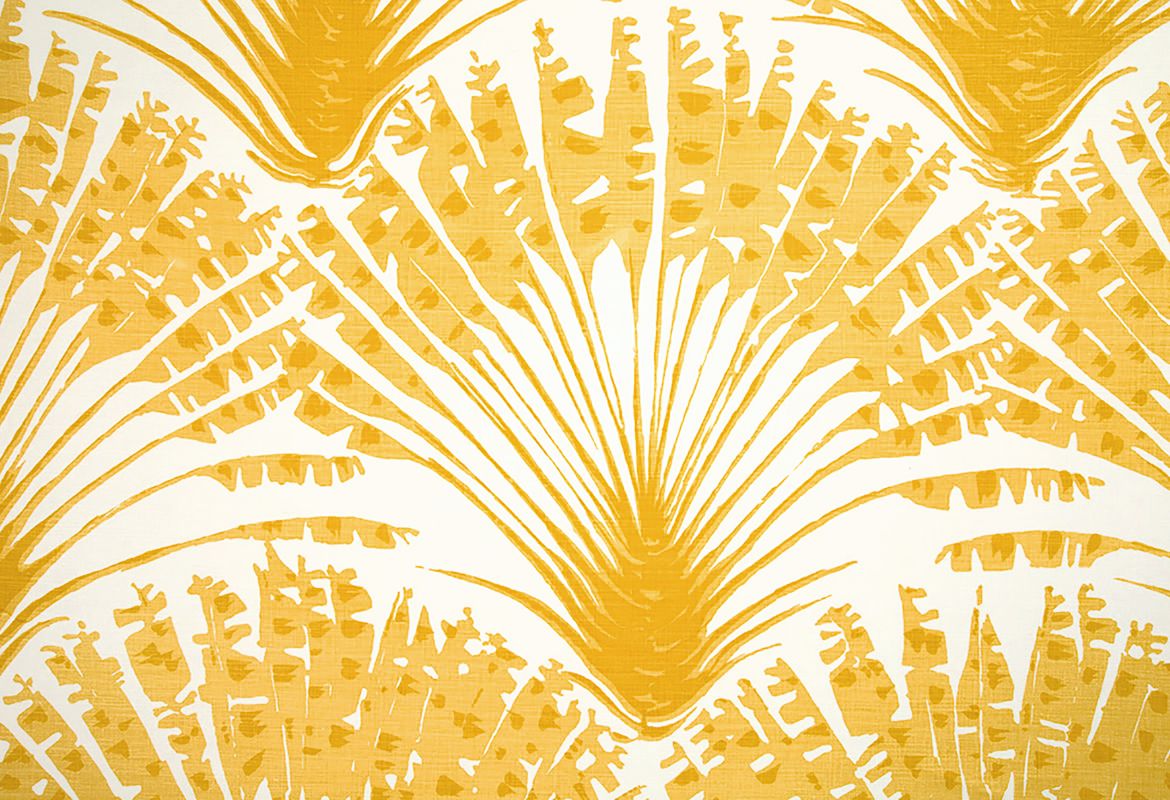 Palma Printed Fabric - Raoul Dufy Collection - Available in Lemon, Grass, Green, and Oatmeal