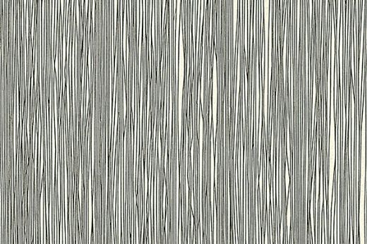 Downey Printed Wallpaper in Coal, with abstract linear patterns in deep black, creating a sophisticated, minimalist aesthetic for any room.