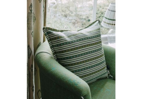 Picture of  Criss Cross Green Cushion 