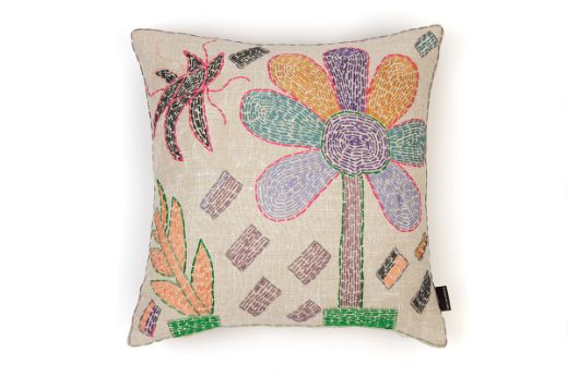 Picture of Refugee Craft Group Orange Windmill Cushion