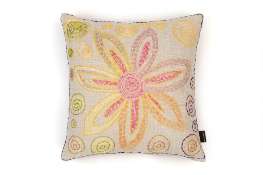 Picture of Refugee Craft Group Red Rudbeckia Cushion