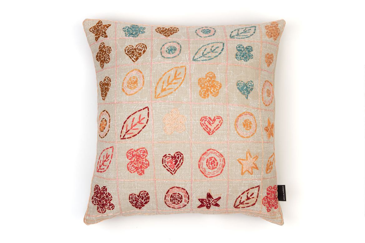 Picture of Refugee Craft Group Squares Cushion