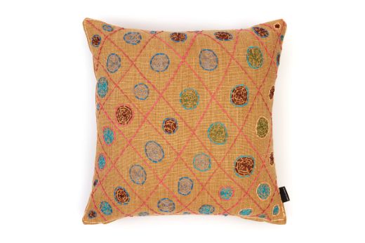 Picture of Refugee Craft Group Circles Grid Cushion 