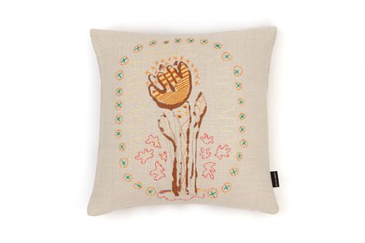 Picture of Alice Kettle Brown Tulip Cushion