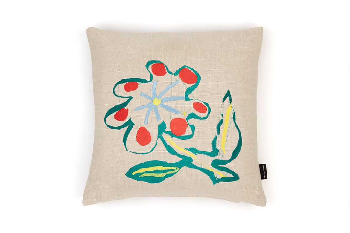 Picture of Alice Kettle Red marigold A Cushion