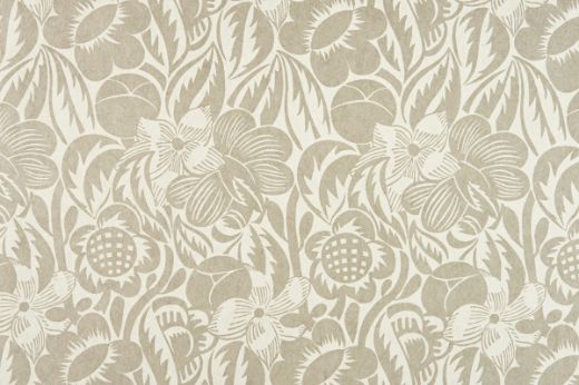 Fleurs Etoilees Printed Wallpaper in Slate — a cool grey with a delicate floral star pattern, offering a serene, understated elegance with its soft floral detailing and muted tone.