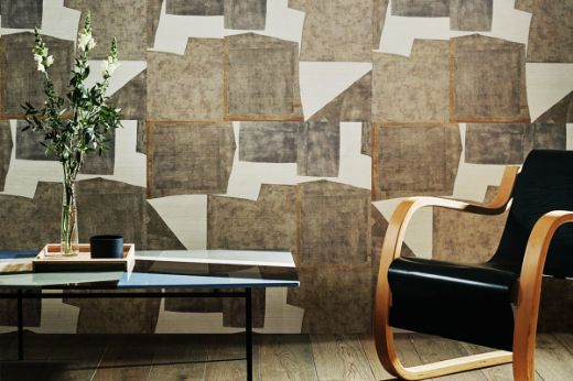 Picture of SEA COLLAGE RAFFIA WALLPAPER