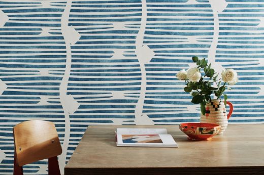 Picture of SHORE LINES PRINTED WALLPAPER