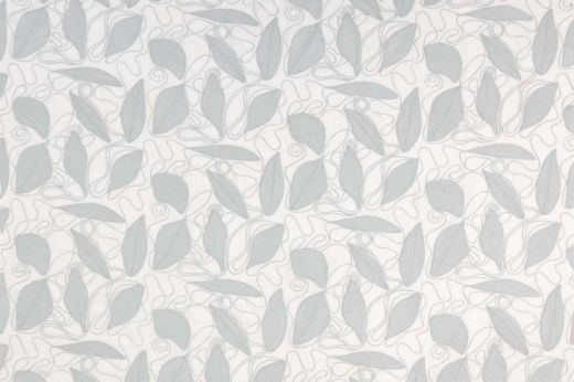 Foliage embroidery Pale Blue leaves