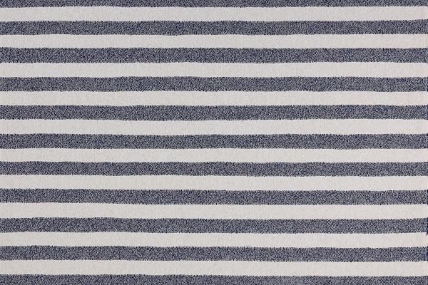 Calvari Azzurro performance outdoor woven striped fabric by Christopher Farr Cloth