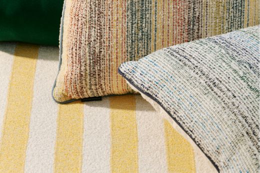 Calvari performance outdoor woven striped fabric by Christopher Farr Cloth