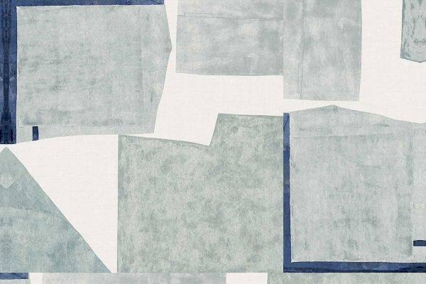 Sea collage vinyl wallpaper frost blue