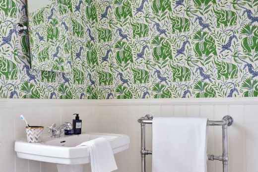 la jungle fern bathroom vinyl