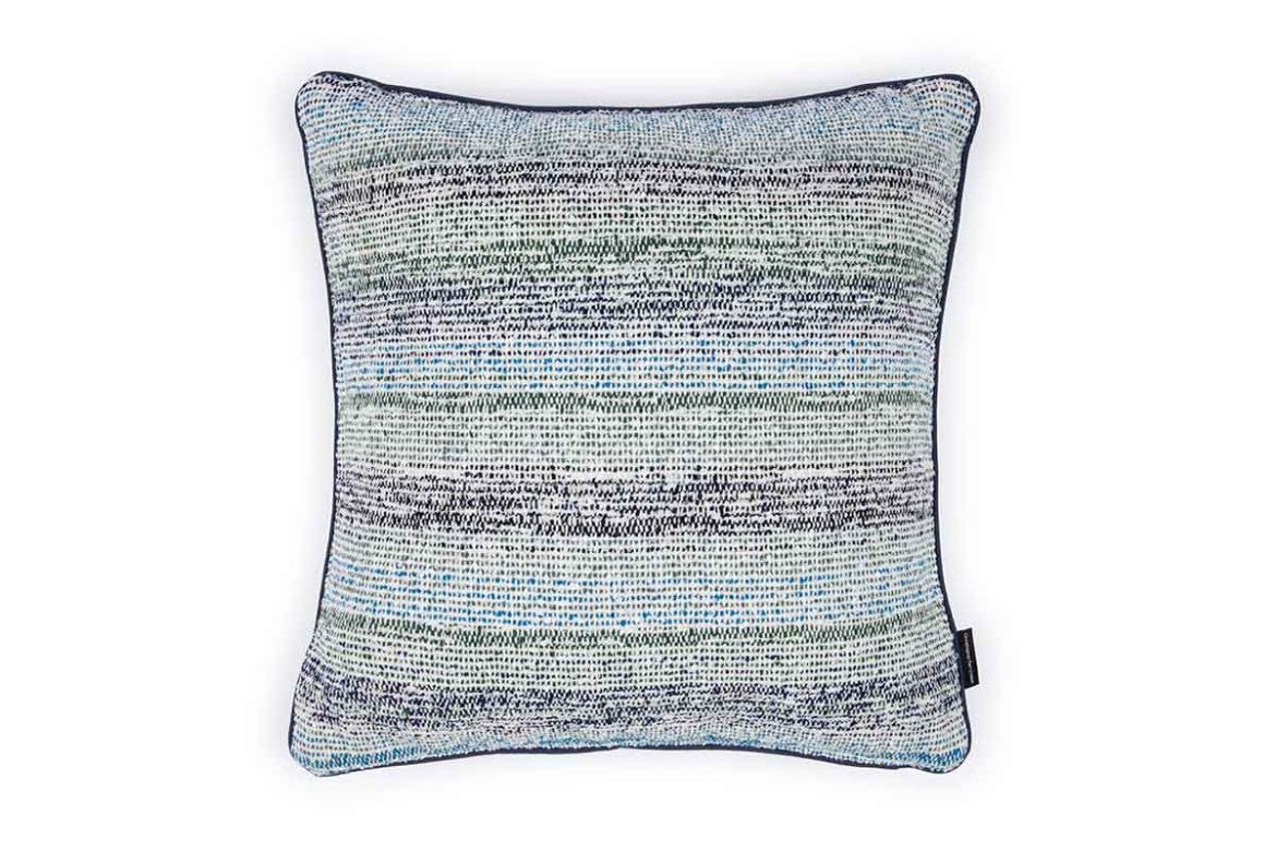 Arta Azzurro Blue Stripe Woven Cushion Outdoor