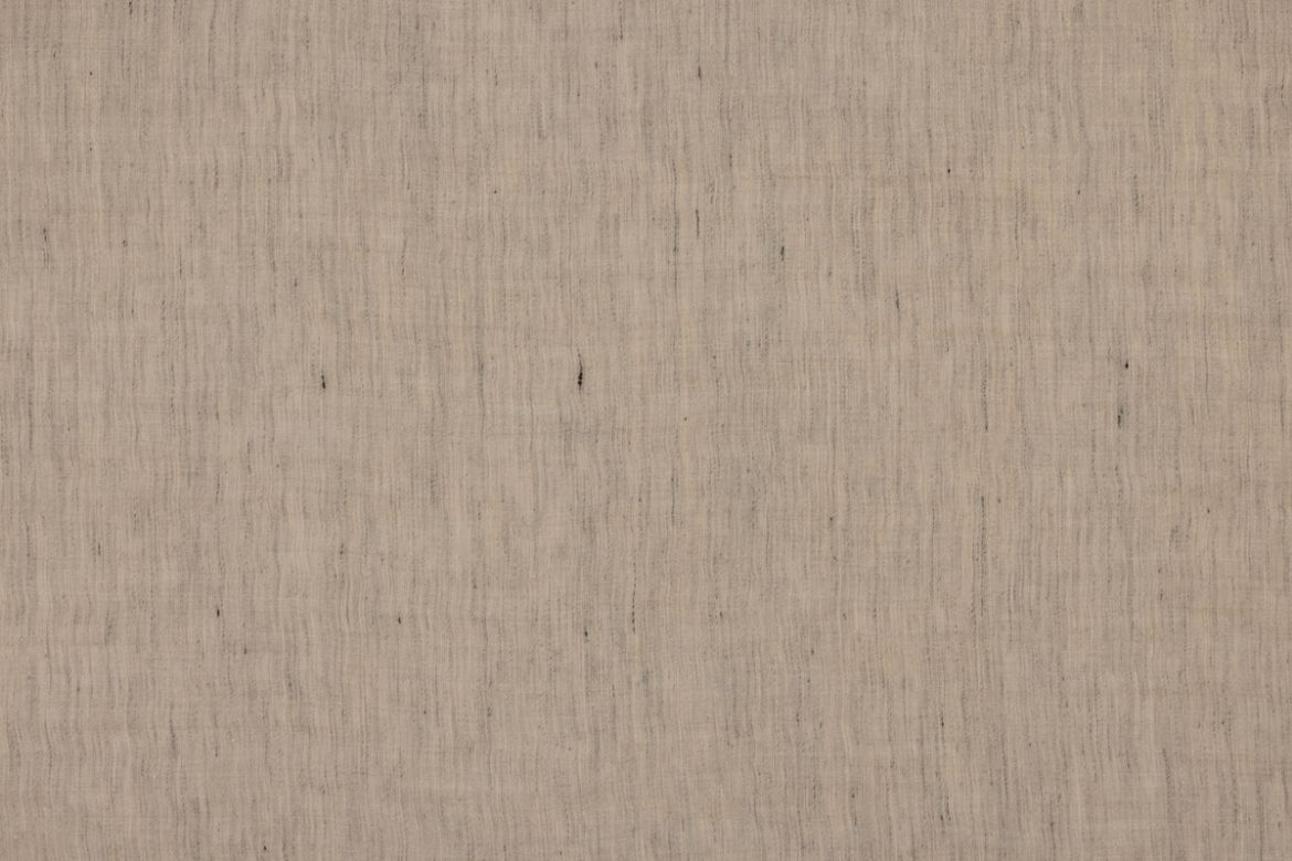 Midori sheer fabric in Natural – flat view showing soft double-width weave with subtle speckled detail on natural-toned ground.