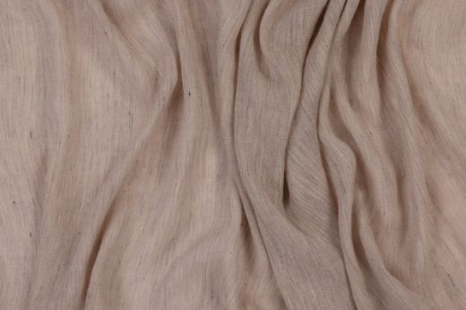 Midori sheer fabric in Rose – scrunched detail showing the airy, sheer quality and subtle rose-toned speckling.