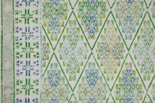 Hideaway Green Linen Printed Fabric Kit Kemp