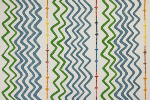 Rick Rack Kit Kemp Embroidered Printed Zig Zag Fabric Green